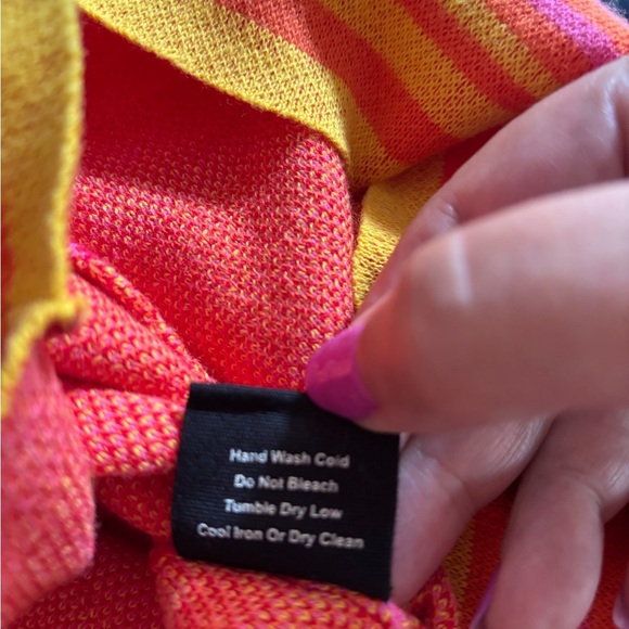 New Monrow Sunset Sweater Easy Shorts Colorful Knit Drawstring Waist Size XS - Picture 6 of 6